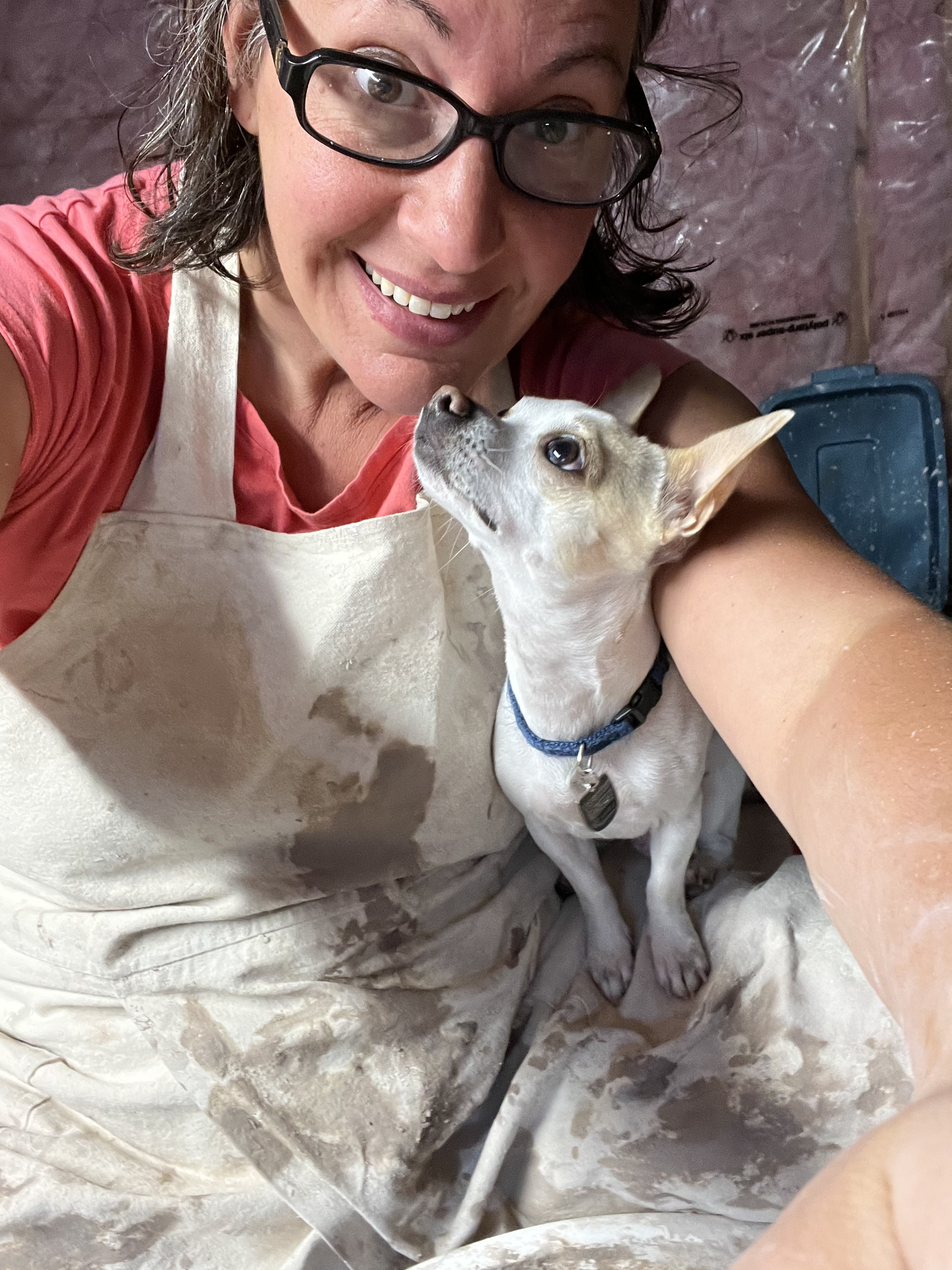 Potter at work in Clay Rush studio